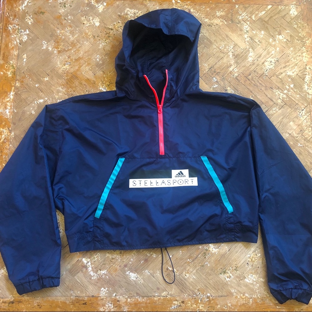 Adidas Stellasport Half-Zip Crop Windbreaker